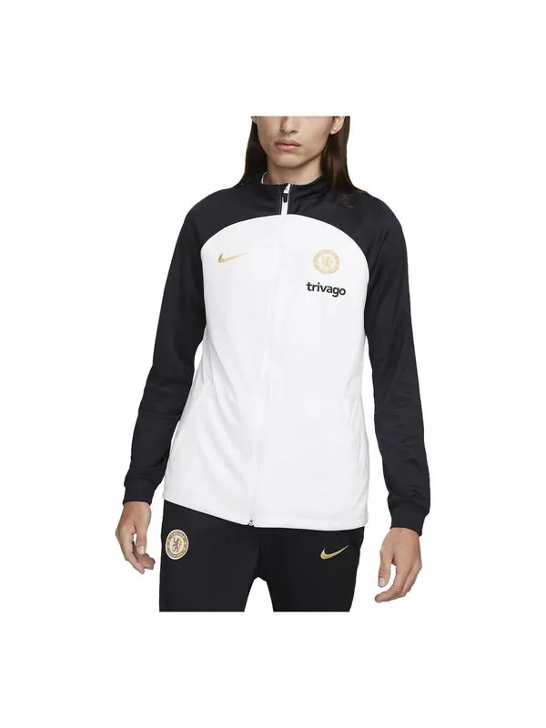 Куртка chelsea fc dri fit трикотажная футбольная спортивная куртка Nike — изображение 1 из 2, белый/черный