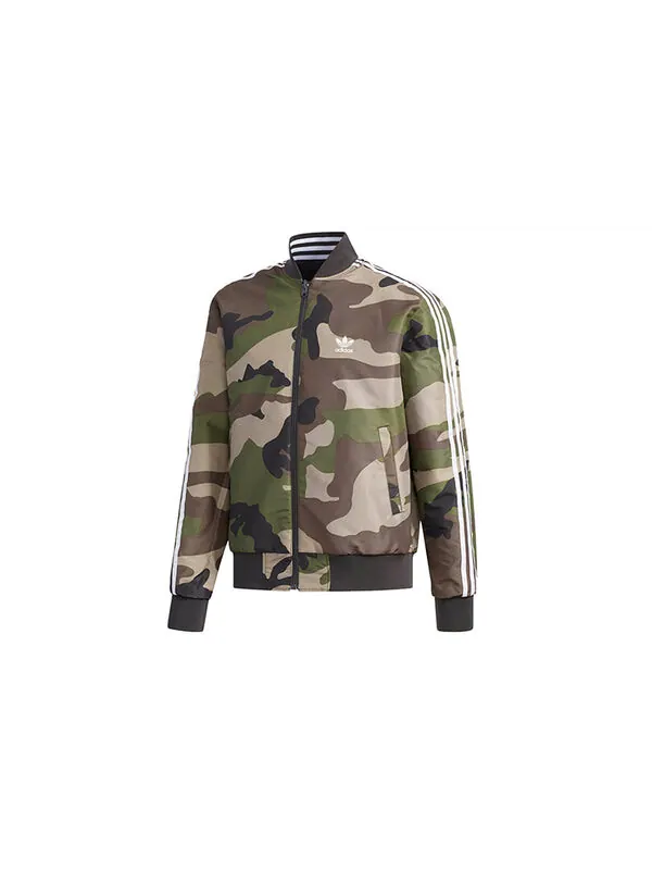 Куртка adidas originals REV Jacket Camouflage reversible Sports Black — изображение 2 из 4, черный