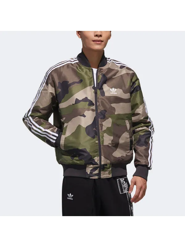 Куртка adidas originals REV Jacket Camouflage reversible Sports Black — изображение 3 из 4, черный