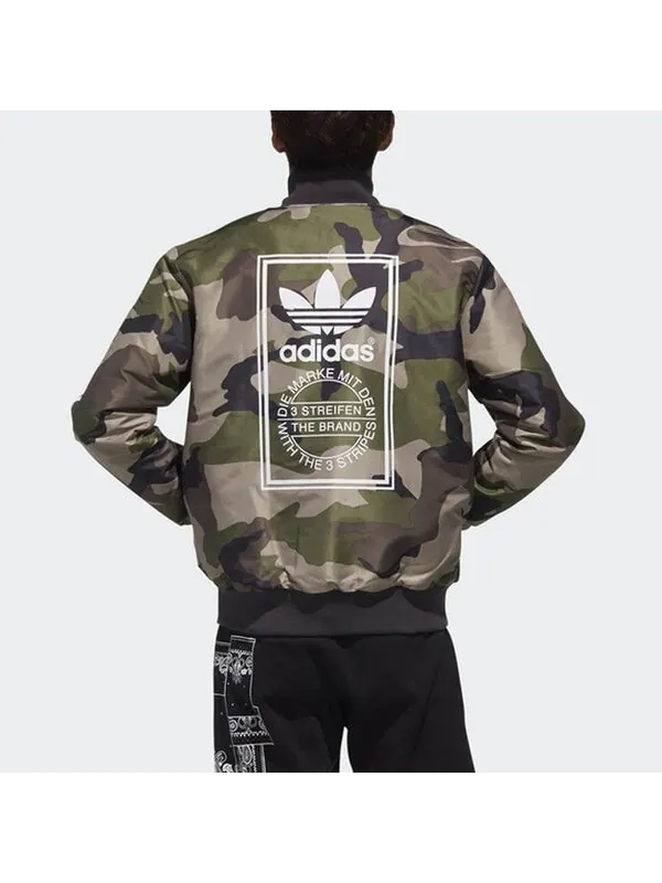 Куртка adidas originals REV Jacket Camouflage reversible Sports Black — изображение 4 из 4, черный