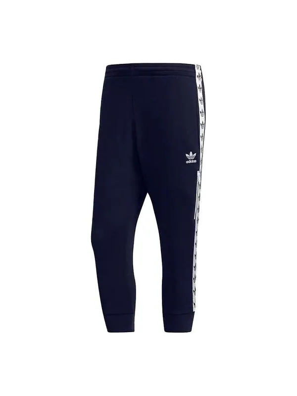 Спортивные штаны adidas originals Classic Logo Casual Sports Cropped Pants Navy Blue — изображение 1 из 4, темно-синий