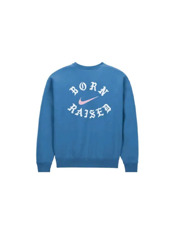 Толстовка Nike SB x BORNXRAISED Crewneck Sweatshirt 'Blue' — изображение 2 из 4, синий