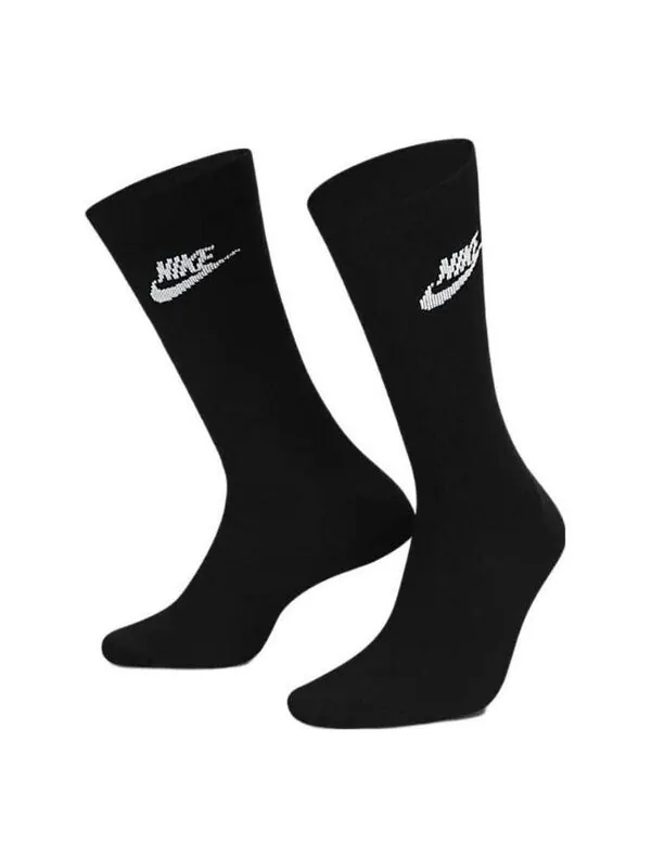 Носки повседневные, базовые, 3 пары Nike — изображение 1 из 2, черный/белый