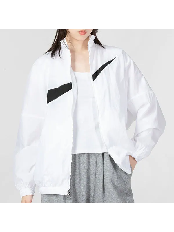 Куртка спортивная Nike Essential Woven — изображение 3 из 4, белый/черный