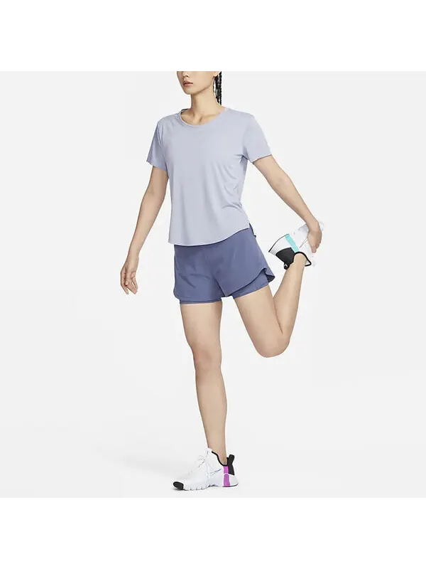 Шорты dri fit bliss 2 в 1 Nike — изображение 2 из 2, фиолетовый