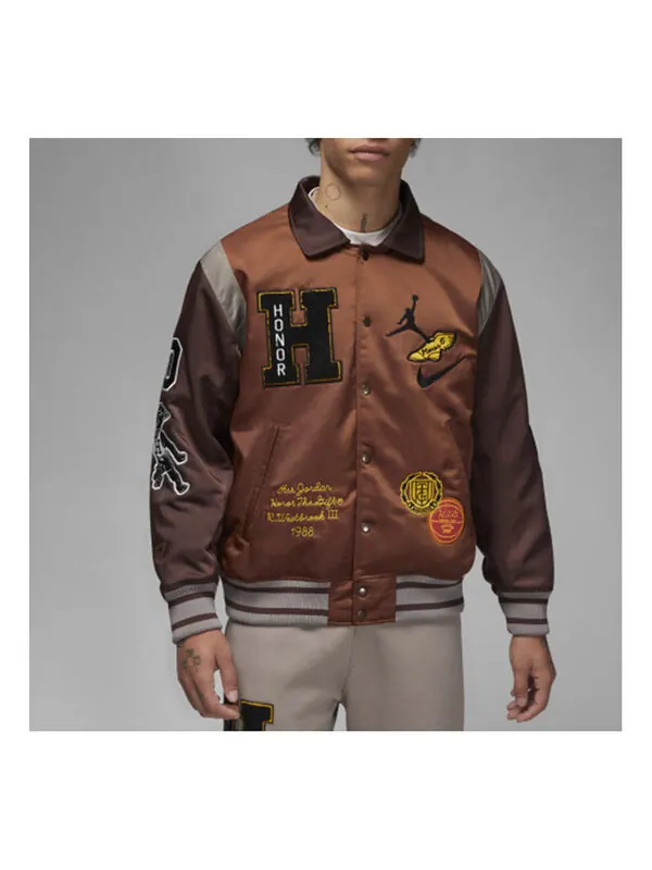 Куртка Nike Long Sleeves Jacket x HTG 'Brown' — изображение 1 из 2, коричневый