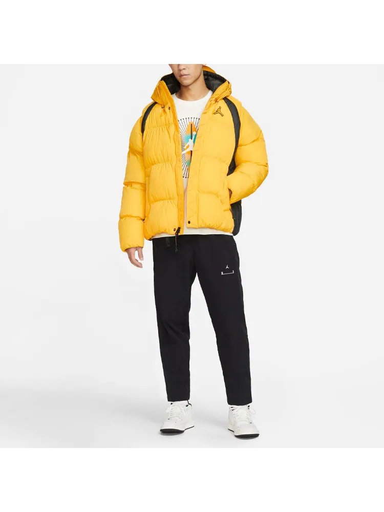 Куртка Air Jordan Wide Stripe Zipper Hooded Winter Jacket Men's Yellow — изображение 4 из 6, желтый
