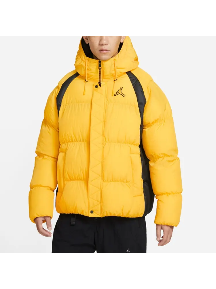 Куртка Air Jordan Wide Stripe Zipper Hooded Winter Jacket Men's Yellow — изображение 5 из 6, желтый