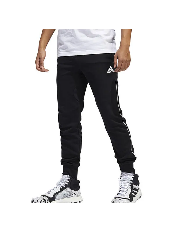 Спортивные штаны adidas Logo Knit Drawstring Sports Pants Black — изображение 3 из 4, черный