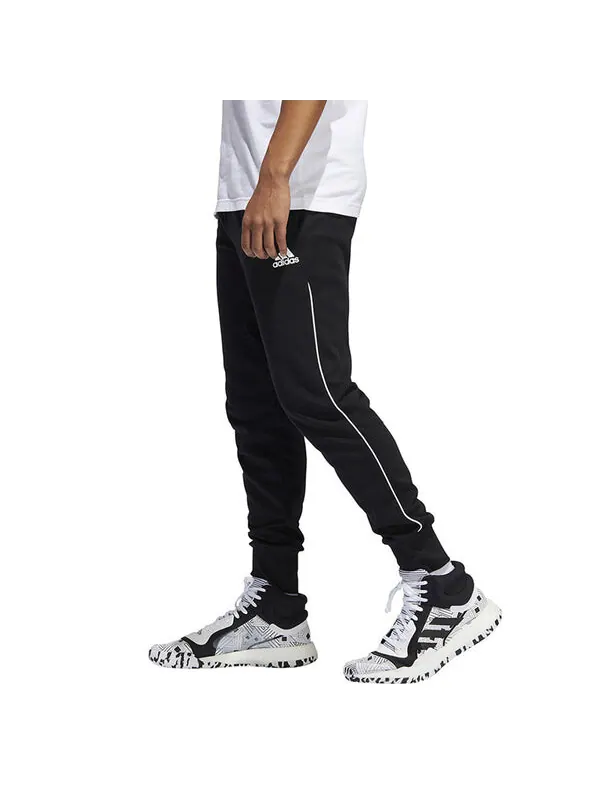 Спортивные штаны adidas Logo Knit Drawstring Sports Pants Black — изображение 4 из 4, черный
