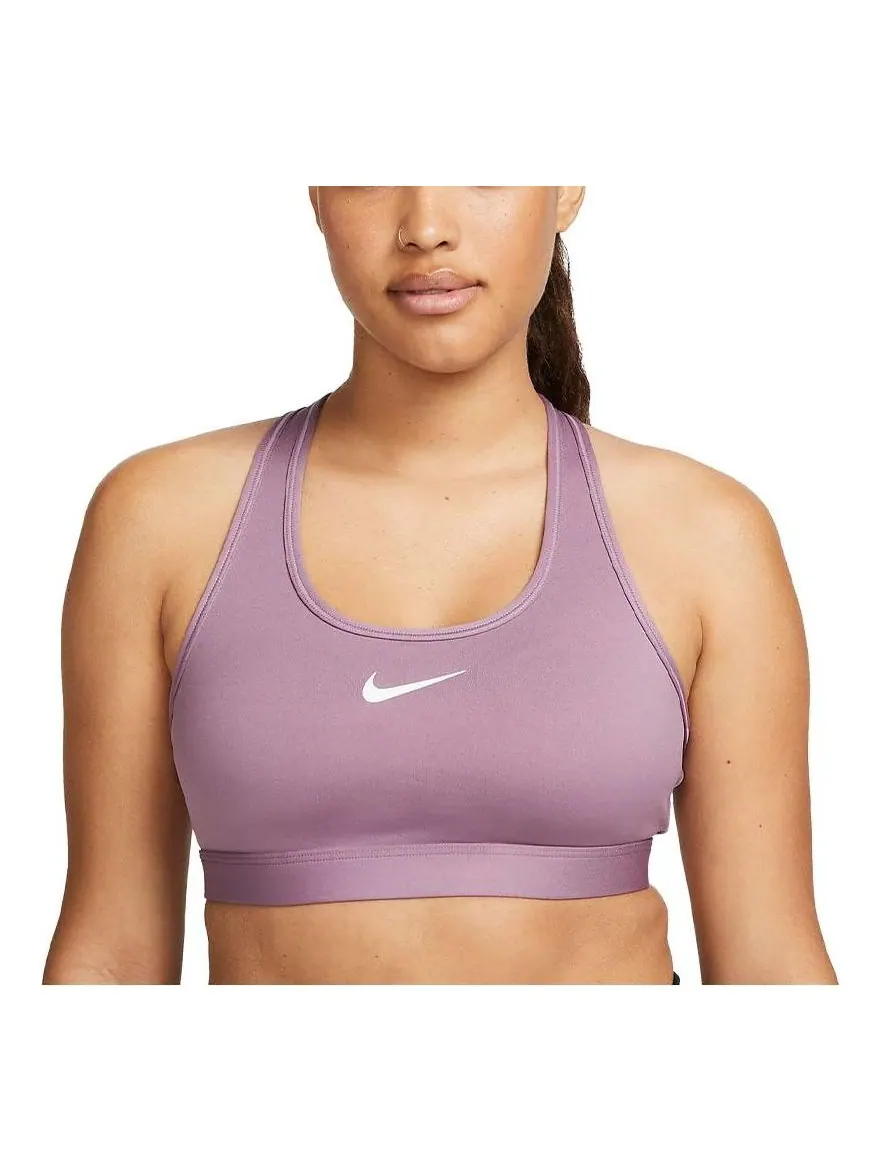 Бюстгальтер (WMNS) Nike Swoosh Medium Support Padded Sports Bra 'Violet Dust' — изображение 1 из 2, фиолетовый