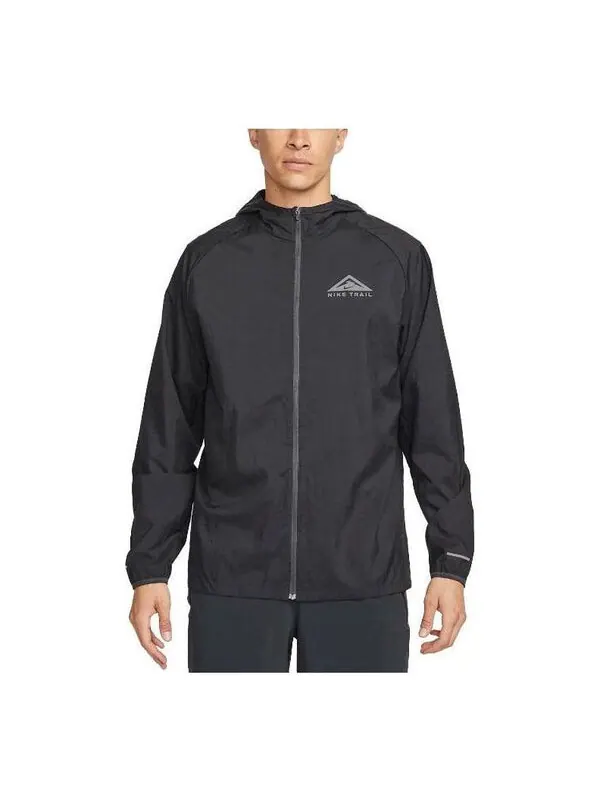 Куртка trail aireez lightweight running jacket 'black' Nike — изображение 1 из 4, черный