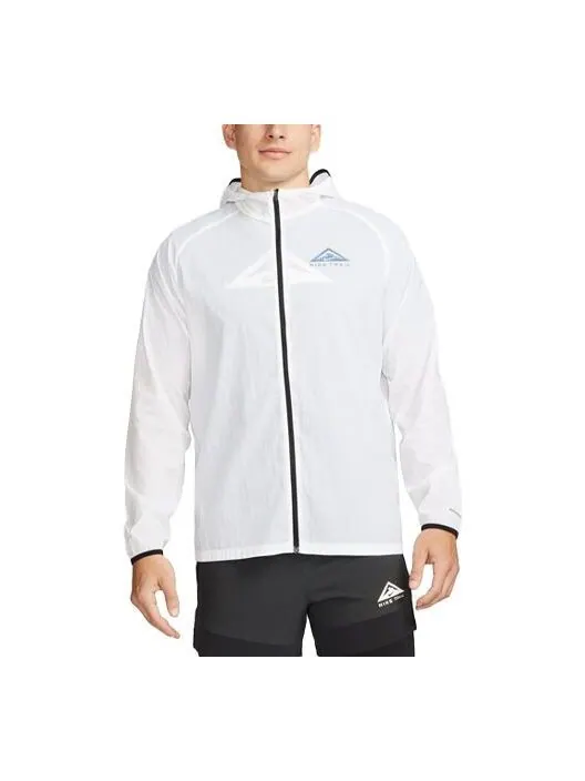Куртка Nike Trail Aireez lightweight trail running jacket 'White' — изображение 1 из 4, белый