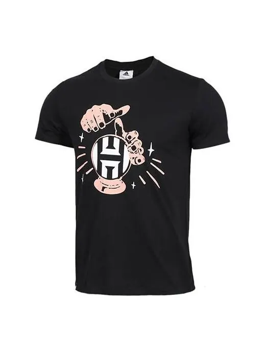 Футболка Men's adidas Hrdn Swag Verb James Harden Basketball Sports Printing Round Neck Short — изображение 1 из 4, мульти