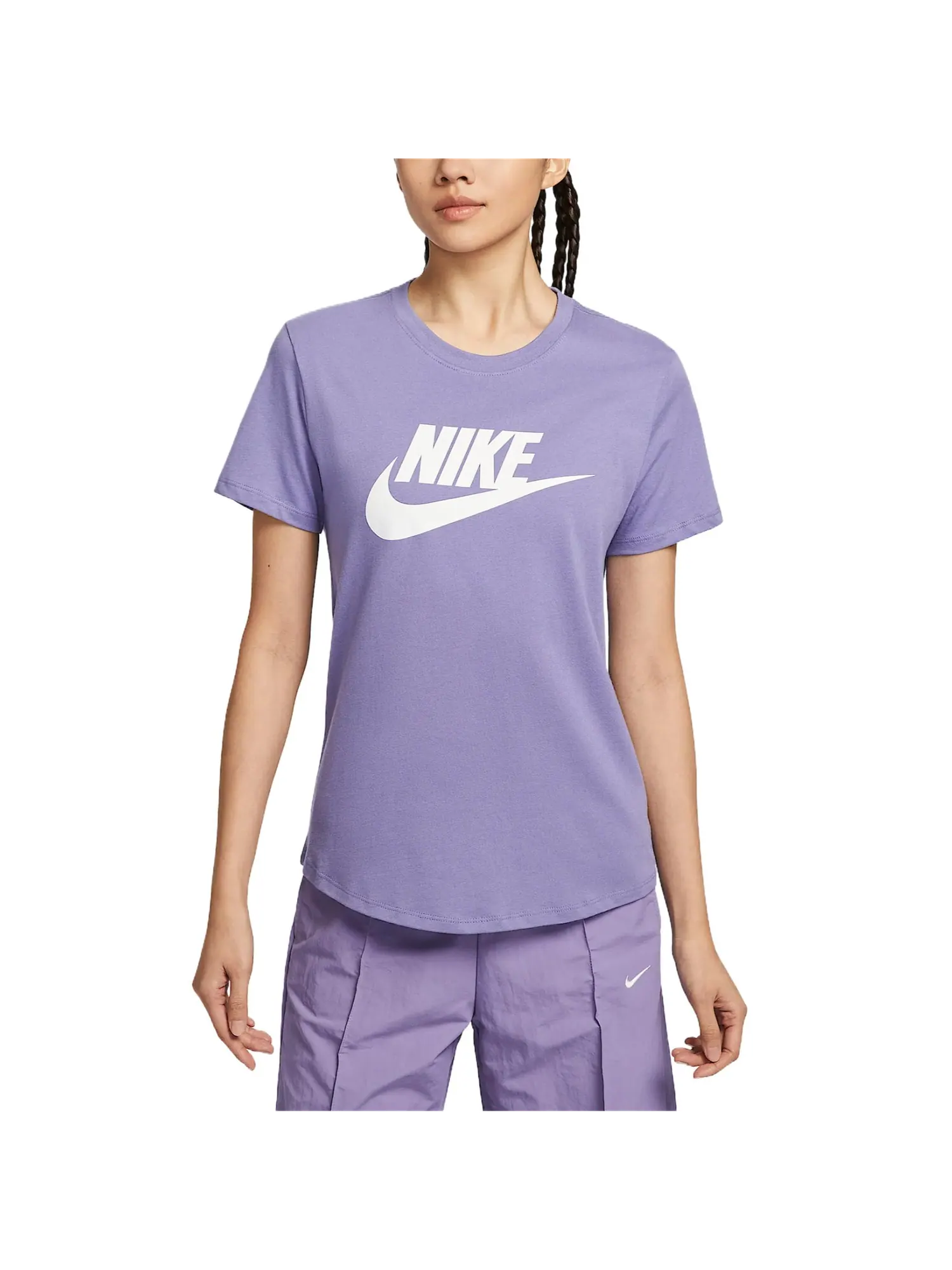 Футболка Nike Sportswear Essentials Logo DX7907-527 — изображение 1 из 7, фиолетовый