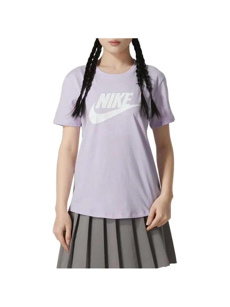 Футболка Nike Sportswear Essentials Logo DX7907-545 — изображение 2 из 4, светлый фиолетовый