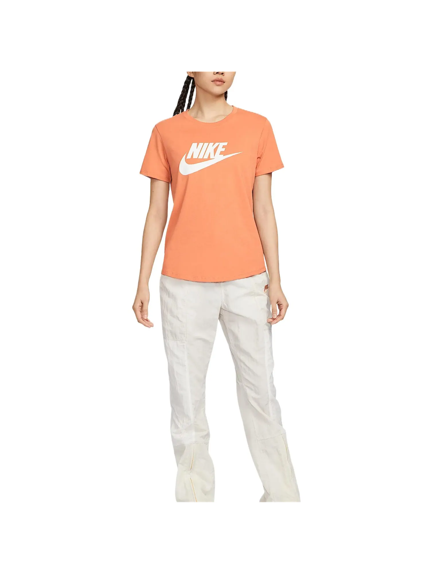 Футболка Nike Sportswear Essentials Logo DX7907-828 — изображение 3 из 6, оранжевый