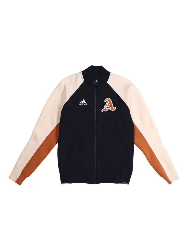Куртка adidas Athleisure Casual Sports Woven baseball uniform Jacket Navy Blue — изображение 1 из 4, темно-синий