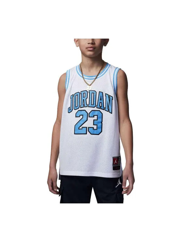 Спортивная футболка 23 basketball jersey 'white university blue' Air Jordan — изображение 1 из 2, белый/синий
