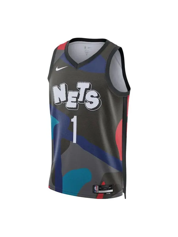 Майка Nike x Kaws Dri-FIT NBA Swingman Jersey 2023/24 City Edition 'Brooklyn Nets Mikal Bridges' — изображение 1 из 2, черный