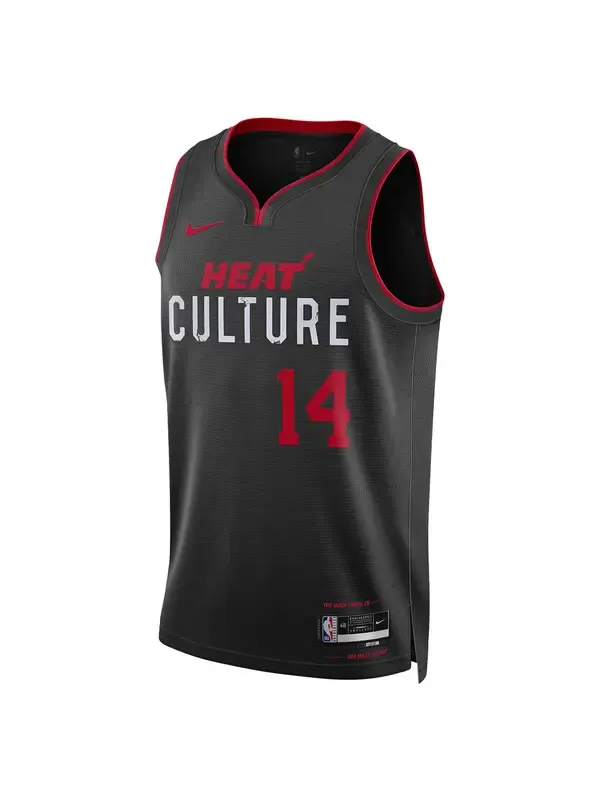 Майка Nike Dri-FIT NBA Swingman Jersey 2023/24 City Edition 'Miami Heat Tyler Herro' — изображение 1 из 2, черный/красный