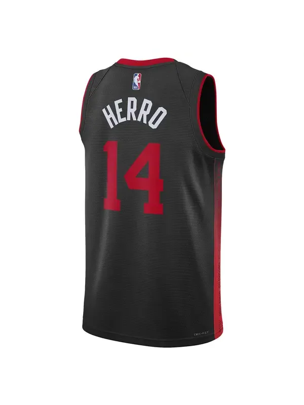 Майка Nike Dri-FIT NBA Swingman Jersey 2023/24 City Edition 'Miami Heat Tyler Herro' — изображение 2 из 2, черный/красный