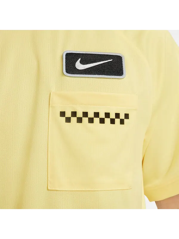 Футболка Nike Dri-Fit Pocket Quick Release Sports Short T-shirt 'Light Yellow' — изображение 2 из 3, желтый/черный