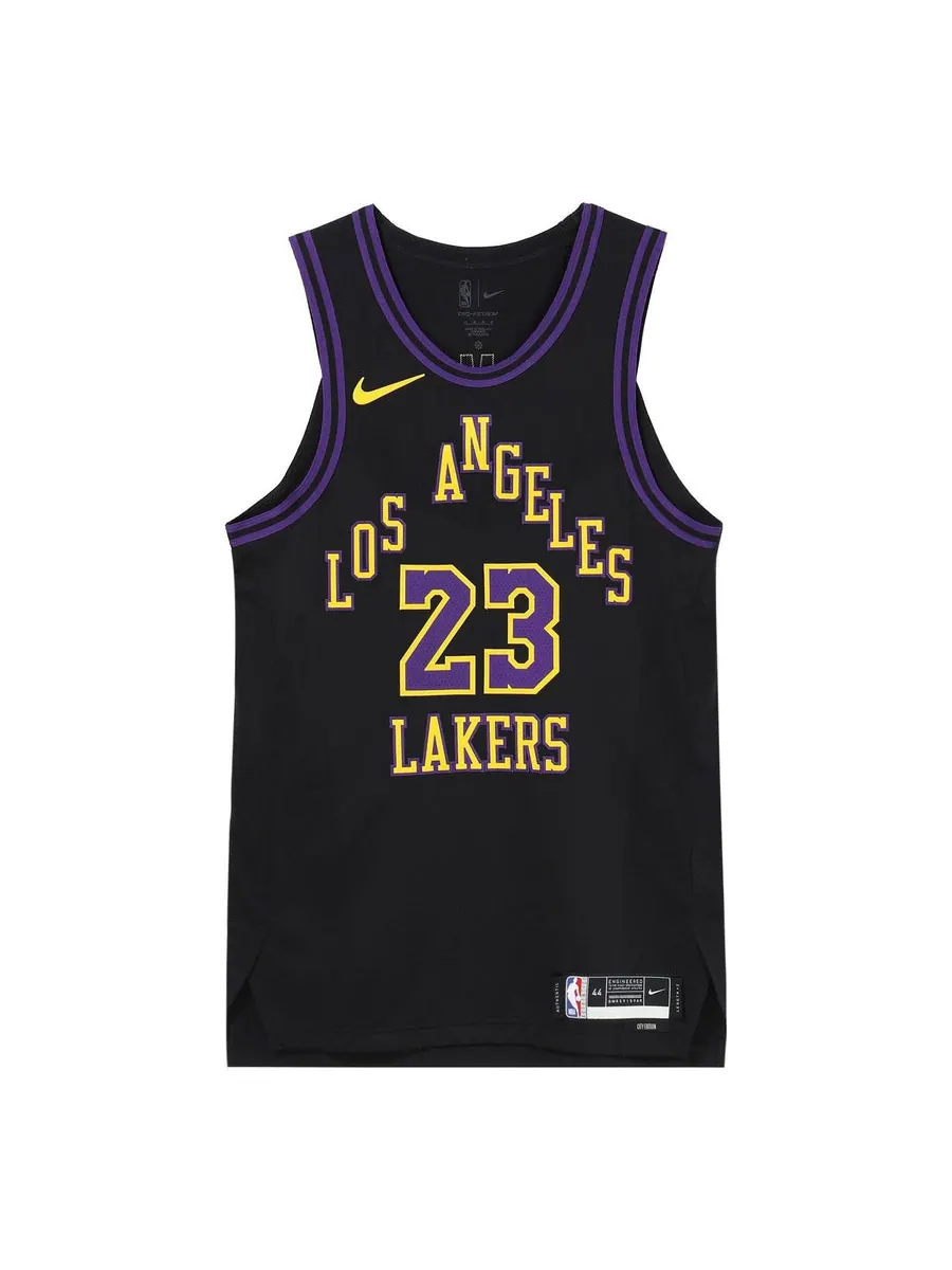 Джерси Nike Dri-FIT ADV Lebron James Los Angeles Lakers 2023/24 City Edition NBA Authentic Jersey 'Black', черный