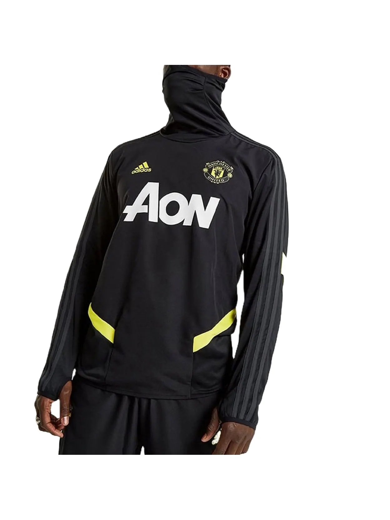 Спортивный топ adidas Manchester United FC 19/20 Training Top 'Black' DX9032 — изображение 3 из 3, черный
