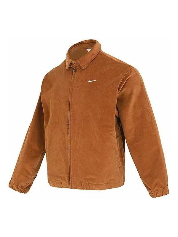 Куртка Nike Life Harrington Cord Jacket 'Brown' — изображение 1 из 4, коричневый