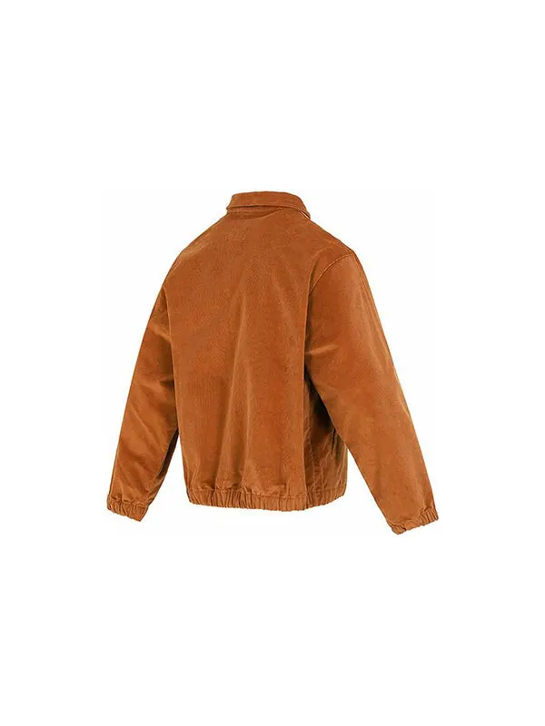 Куртка Nike Life Harrington Cord Jacket 'Brown' — изображение 2 из 4, коричневый