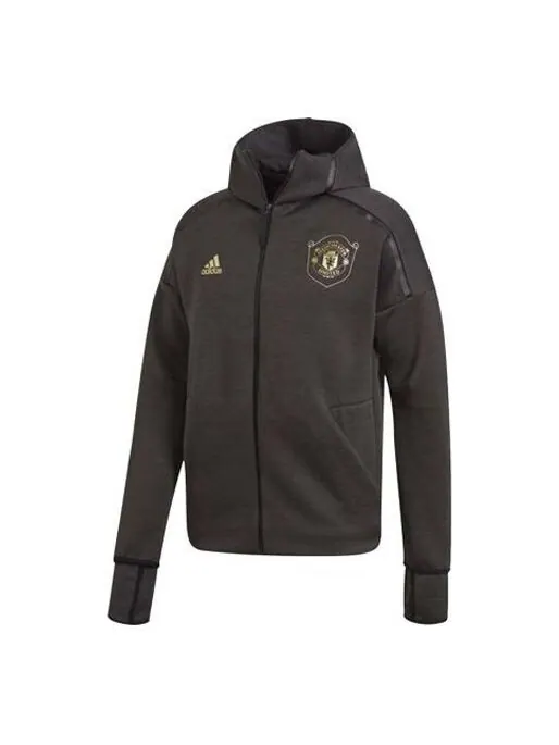 Куртка adidas Mufc Zne Hd 3.0 Football Manchester United Hoodie Jacket Men Black — изображение 1 из 4, черный