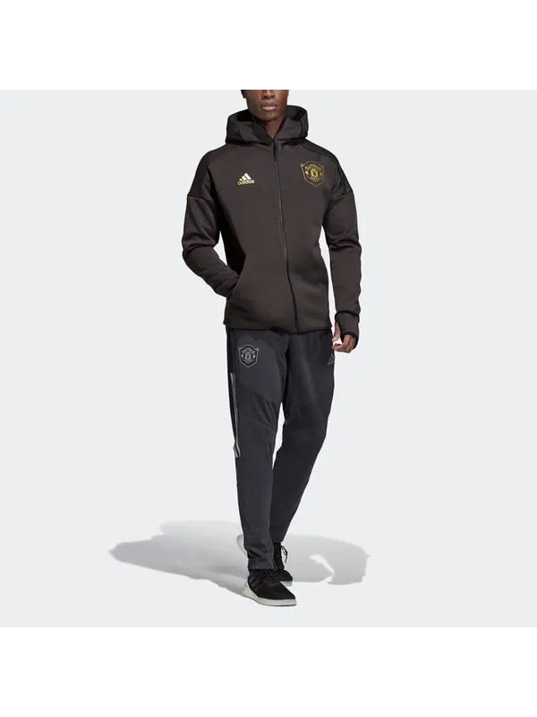 Куртка adidas Mufc Zne Hd 3.0 Football Manchester United Hoodie Jacket Men Black — изображение 3 из 4, черный