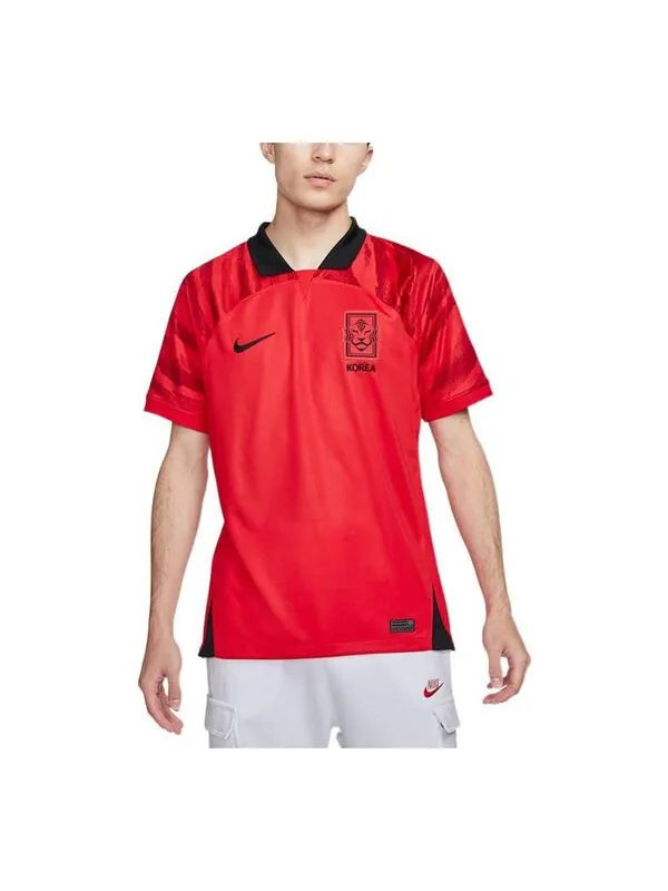 Футболка Nike Korea 2022/23 Stadium Home Nike Dri-FIT Soccer Jersey 'Red' — изображение 1 из 3, красный/красный/черный