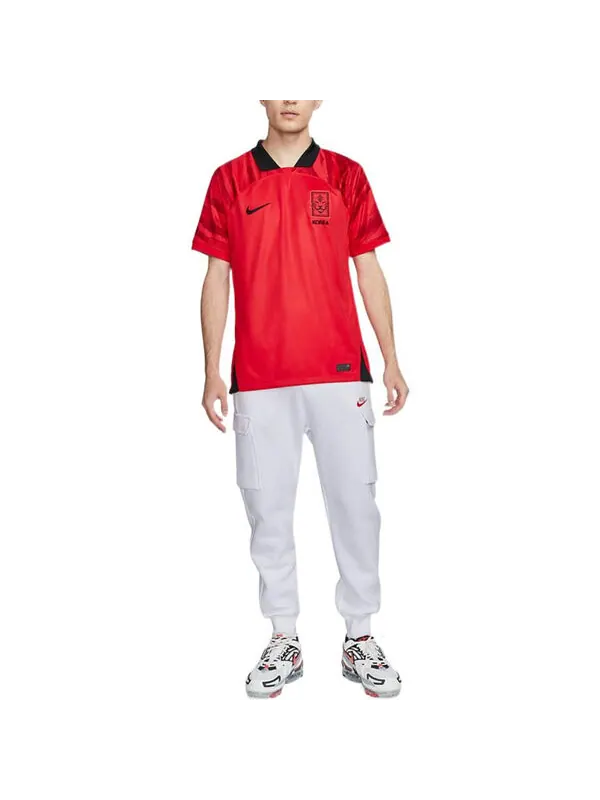 Футболка Nike Korea 2022/23 Stadium Home Nike Dri-FIT Soccer Jersey 'Red' — изображение 3 из 3, красный/красный/черный