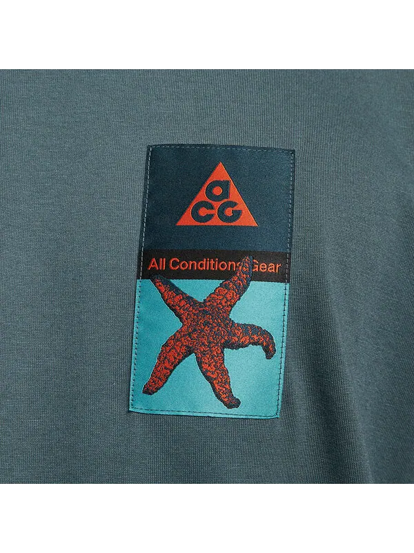 Футболка Nike ACG Patch T-Shirt 'Faded Spruce' — изображение 2 из 3, зеленый