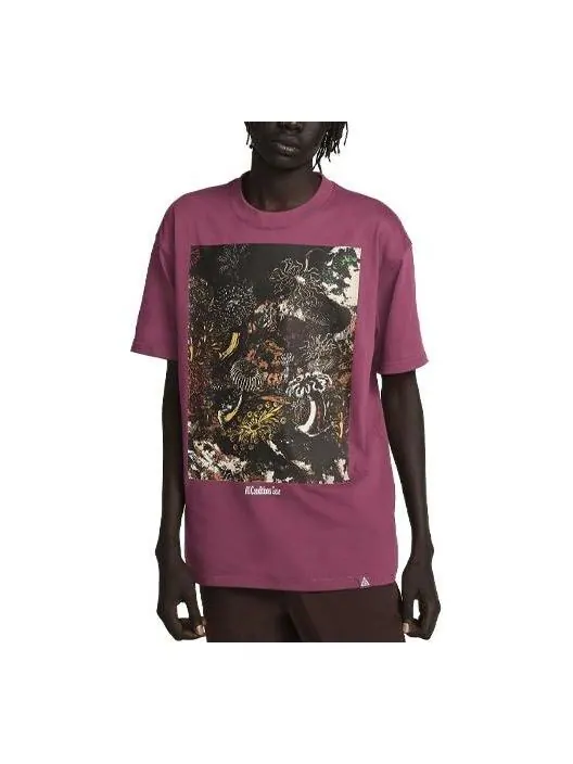 Футболка Nike ACG Tidal Pool T-Shirt 'Rosewood' — изображение 1 из 3, фиолетовый/мульти
