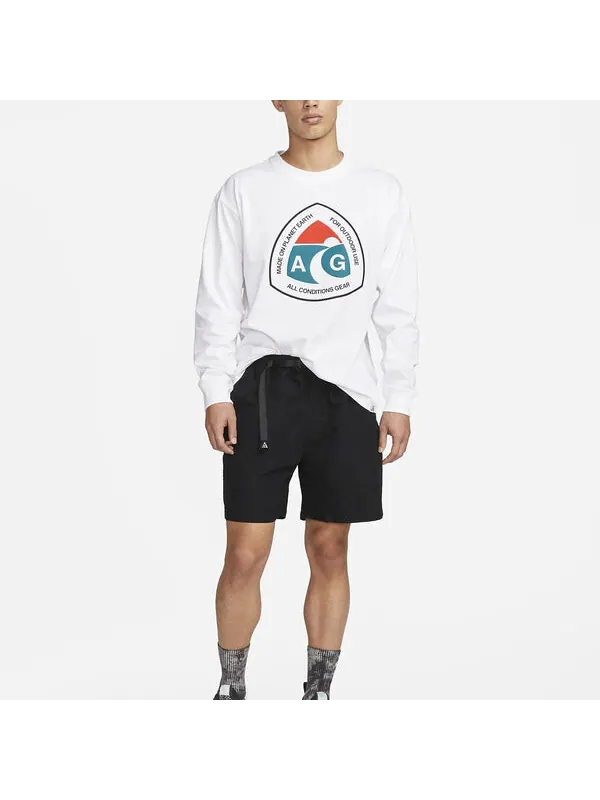 Футболка Nike ACG Long-Sleeve T-Shirt 'White' — изображение 3 из 4, белый/мульти
