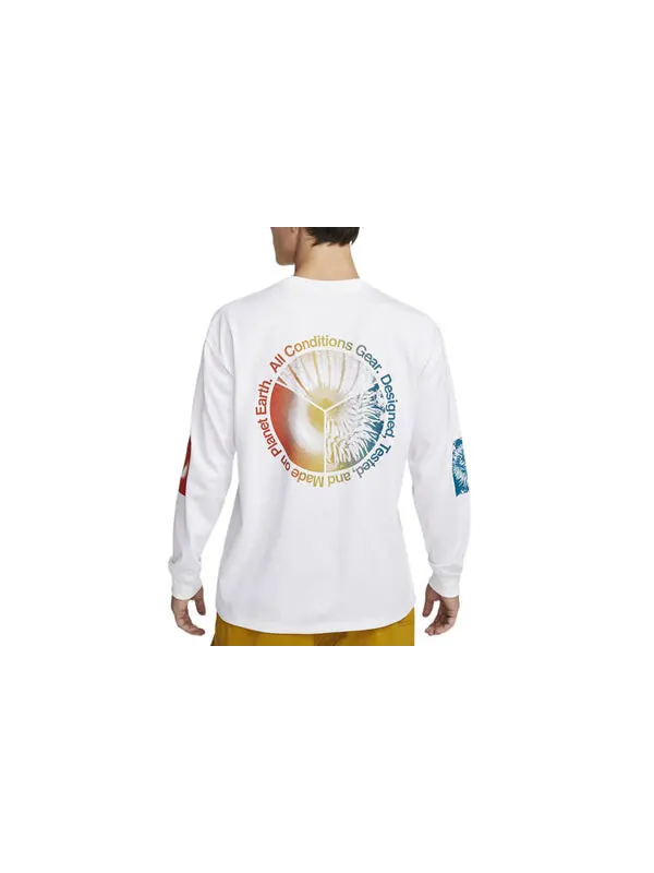 Футболка Nike ACG Long Sleeve T-Shirt 'White' — изображение 2 из 3, белый