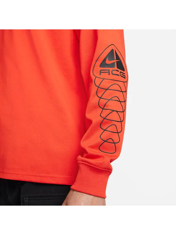 Рубашка acg рубашка с длинным рукавом Nike — изображение 4 из 4, красный