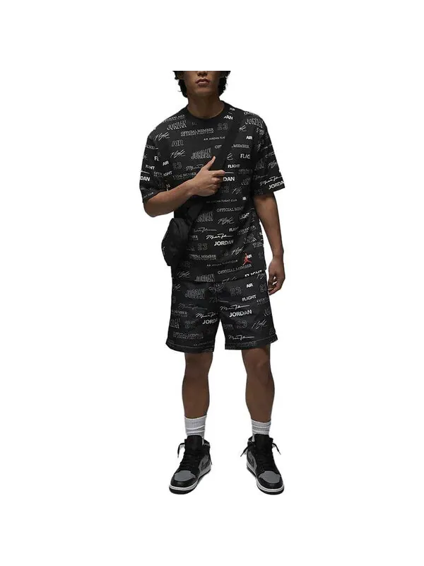 Футболка Air Jordan Full Flight MVP Short Sleeve T-Shirts 'Black' — изображение 2 из 3, черный