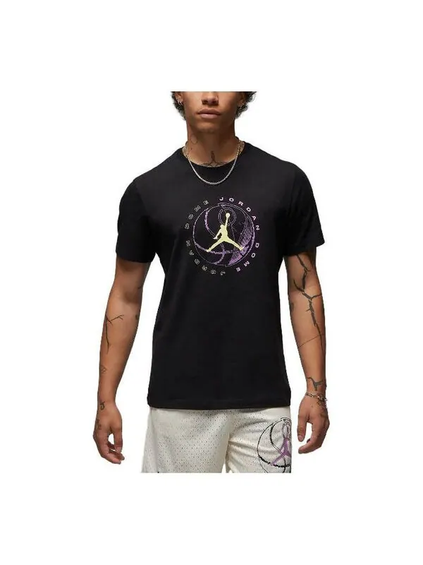 Футболка Air Jordan Dri-Fit Sport Graphic T-Shirts 'Black' — изображение 1 из 4, черный