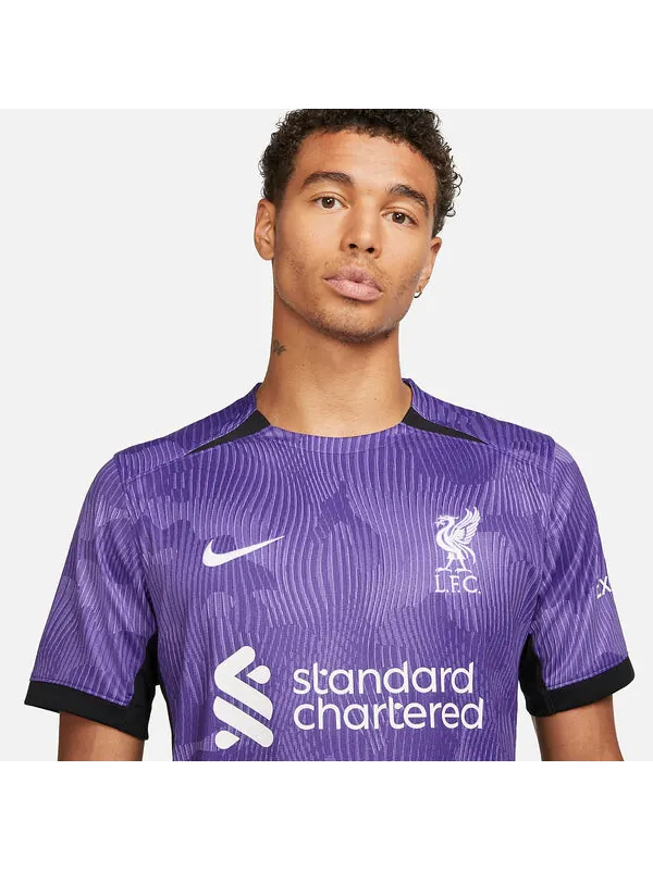 Футболка dri fit liverpool fc 23 24 стадион третья футбольная майка Nike — изображение 2 из 4, фиолетовый