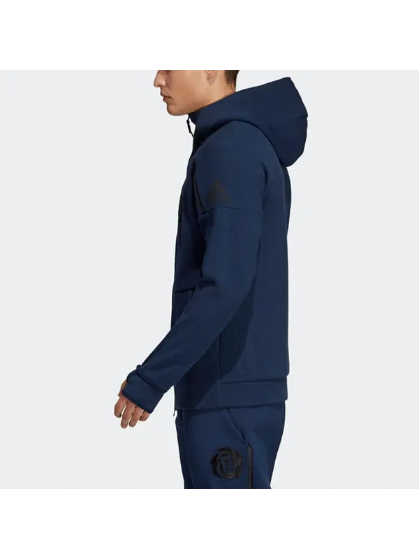 Куртка adidas Basketball Sports Hooded Jacket Navy Blue — изображение 4 из 4, черный