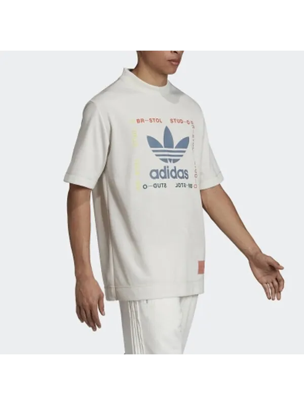 Футболка оригиналы бристоль рубашка с коротким рукавом белая Adidas — изображение 3 из 4, белый