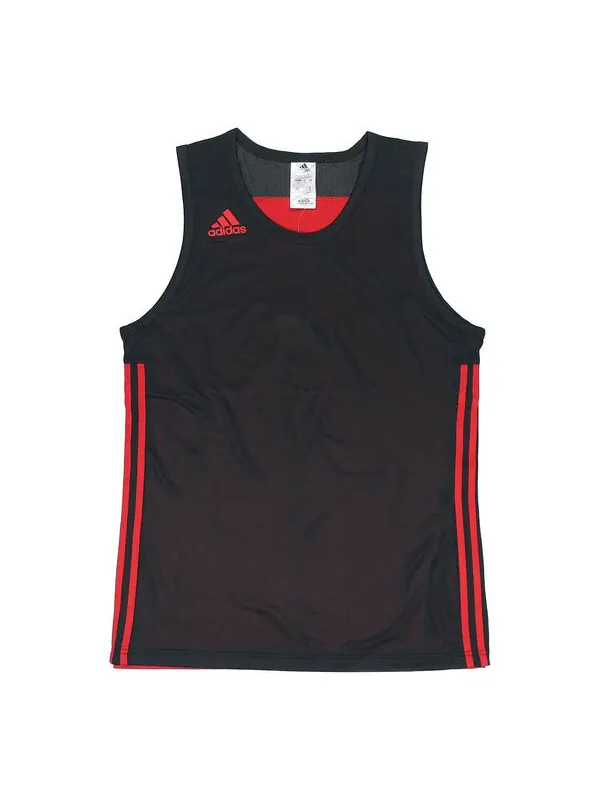 Майка adidas Basketball Training Casual Breathable Knitted Vest Men Black/Red — изображение 1 из 4, черный/красный