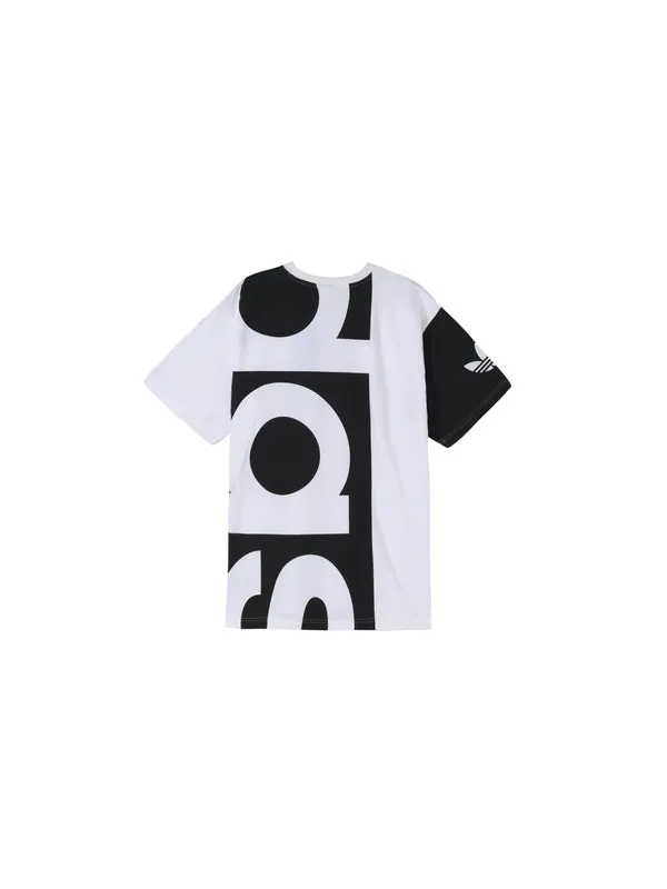 Футболка originals big adi tee printing short sleeve white Adidas — изображение 2 из 4, черный