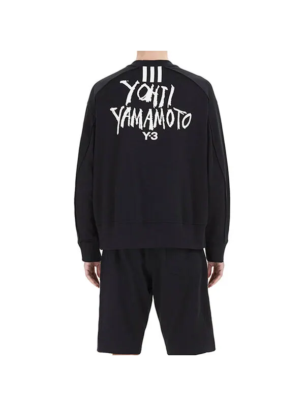 Толстовка Y-3 YOHJI YAMAMOTO Back Logo Print Sweatshirt Black — изображение 4 из 4, черный