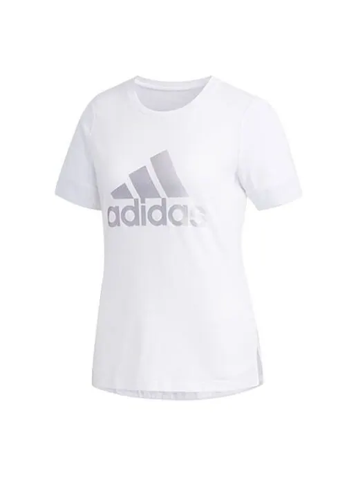 Футболка спортивная стильные с коротким рукавом Adidas — изображение 1 из 4, белый