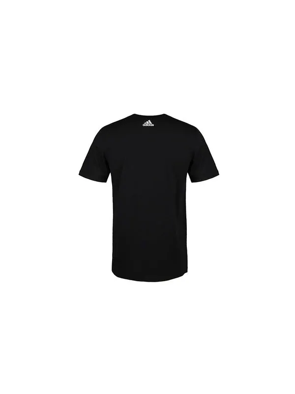 Футболка printing short sleeve tee 'black multi-color' Adidas — изображение 2 из 3, черный